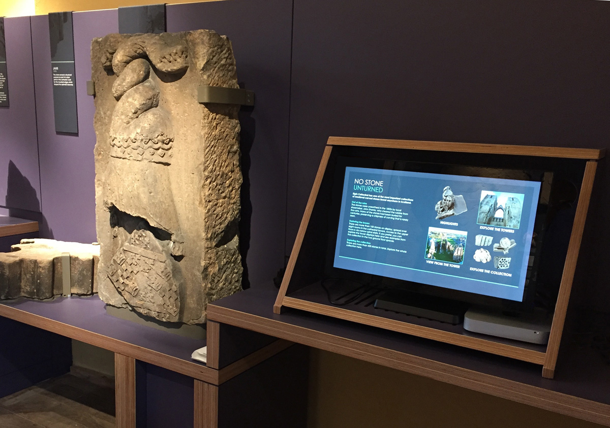 Elgin Cathedral medieval stones interactive